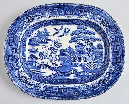 Blue Willow 11" Oval Serving Platter