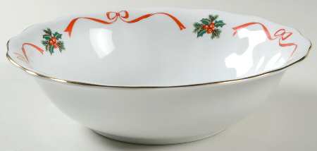 Basket of Cheer (Scalloped, No Emboss) 9" Round Vegetable Bowl