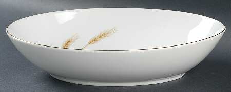Golden Wheat 10" Oval Vegetable Bowl
