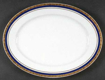 Hartford Cobalt 14" Oval Serving Platter