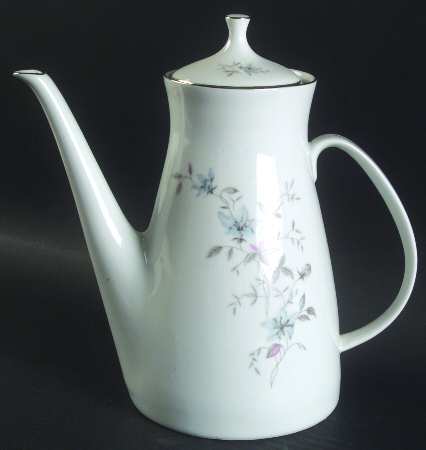 Blue Fantasy (Platinum Trim) Coffee Pot & Lid