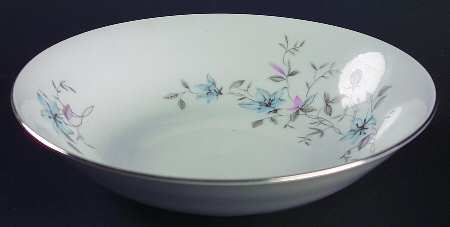 Blue Fantasy (Platinum Trim) Coupe Soup Bowl by Bohemia Ceramic Works