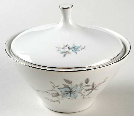 Blue Fantasy (Platinum Trim) Sugar Bowl & Lid