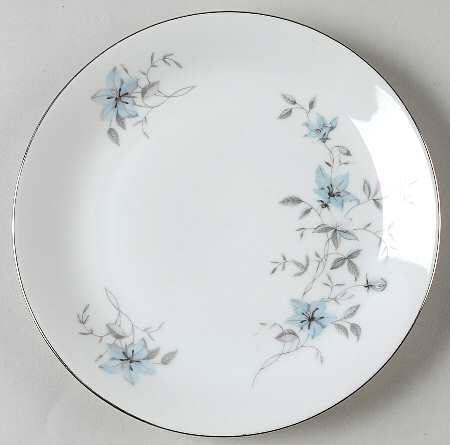 Blue Fantasy (Platinum Trim) Salad Plate