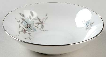 Blue Fantasy (Platinum Trim) Fruit/Dessert (Sauce) Bowl