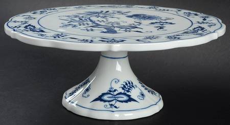 Blue Danube (New 2002 Production) 10" Diameter Pedestal Cake Stand