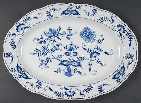 Blue Danube (New 2002 Production) 14" Oval Serving Platter