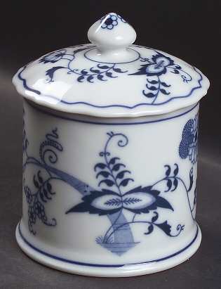Blue Danube (New 2002 Production) Cotton Ball Jar and Lid