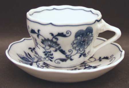 Blue Danube (New 2002 Production) Flat Demitasse Cup & Saucer Set