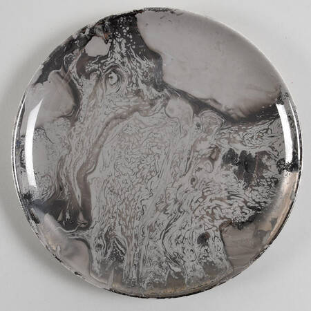 Surf Ballet (Gray & Platinum) Salad Plate