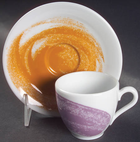 French Accent Flat Demitasse Cup & Saucer Set