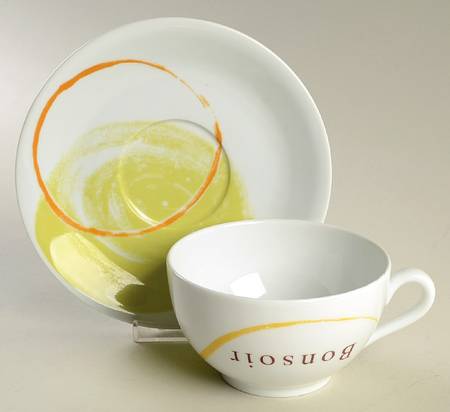 French Accent Jumbo Cup & Saucer Set