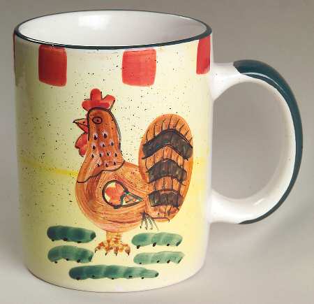 Red Check Rooster Mug
