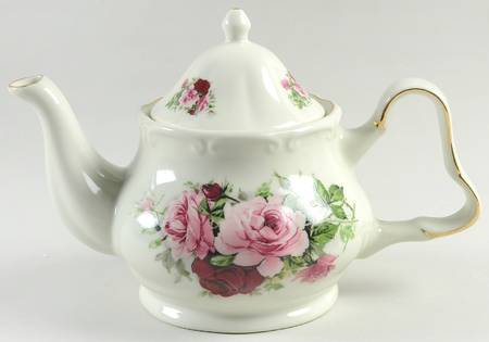 Victorian Rose Teapot & Lid by Baum Brothers
