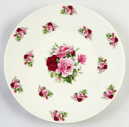 Victorian Rose Cake Plate by Baum Brothers