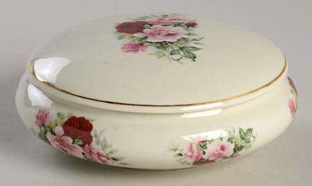 Victorian Rose Round Box & Lid