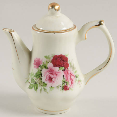 Victorian Rose Miniature Teapot & Lid