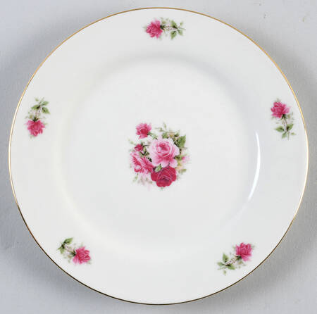 Victorian Rose Bread & Butter Plate by Baum Brothers