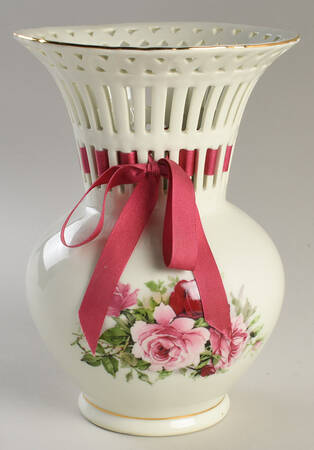 Victorian Rose 9" Vase by Baum Brothers