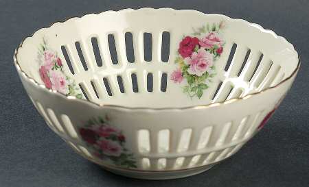 Victorian Rose 5" Pierced Round Bowl