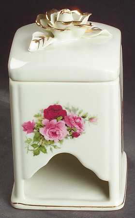 Victorian Rose Covered Tea Bag Holder