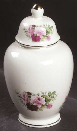 Victorian Rose Small Ginger Jar & Lid