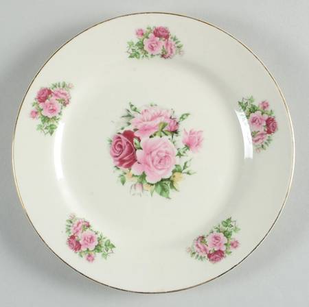 Victorian Rose Salad Plate by Baum Brothers