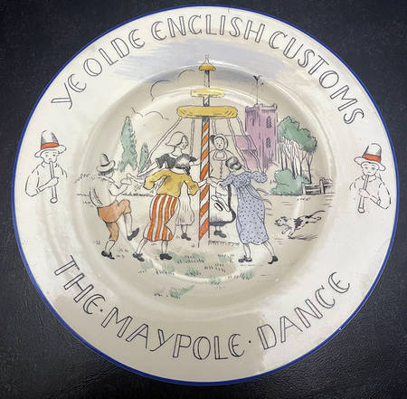 Scenes of Olde English Customs (Blue Trim) Bread & Butter Plate