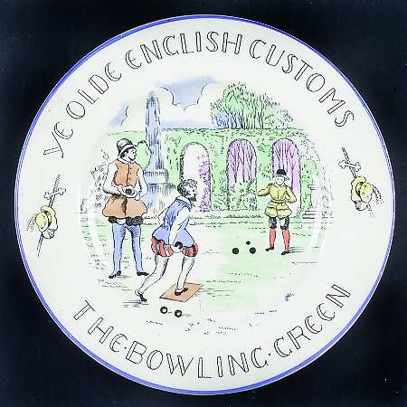 Scenes of Olde English Customs (Blue Trim) Bread & Butter Plate