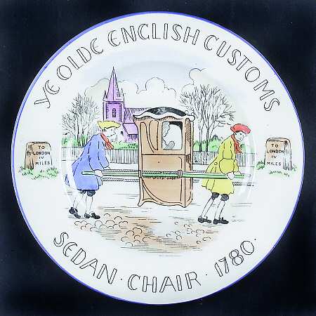 Scenes of Olde English Customs (Blue Trim) Bread & Butter Plate