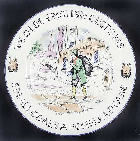 Scenes of Olde English Customs (Blue Trim) Bread & Butter Plate