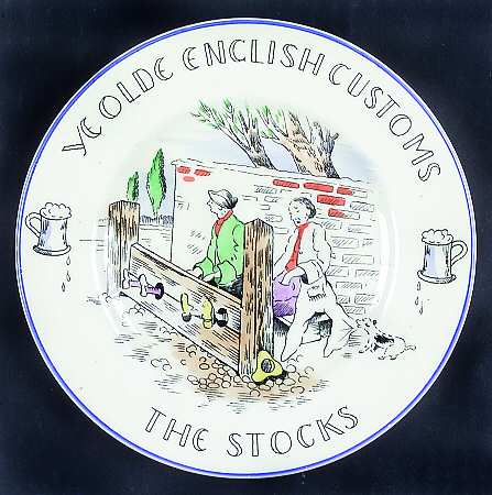 Scenes of Olde English Customs (Blue Trim) Bread & Butter Plate