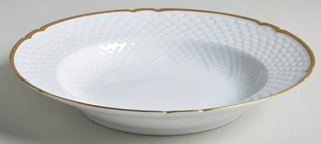 Akjaer (White Background) Rim Soup Bowl