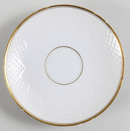 Akjaer (White Background) Saucer for Flat Cup