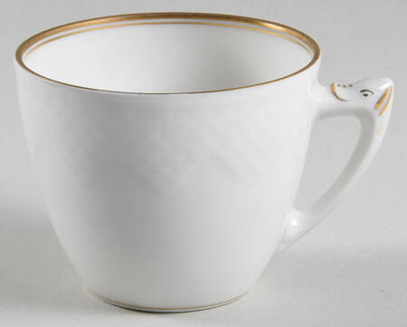 Akjaer (White Background) Flat Cup by Bing & Grondahl