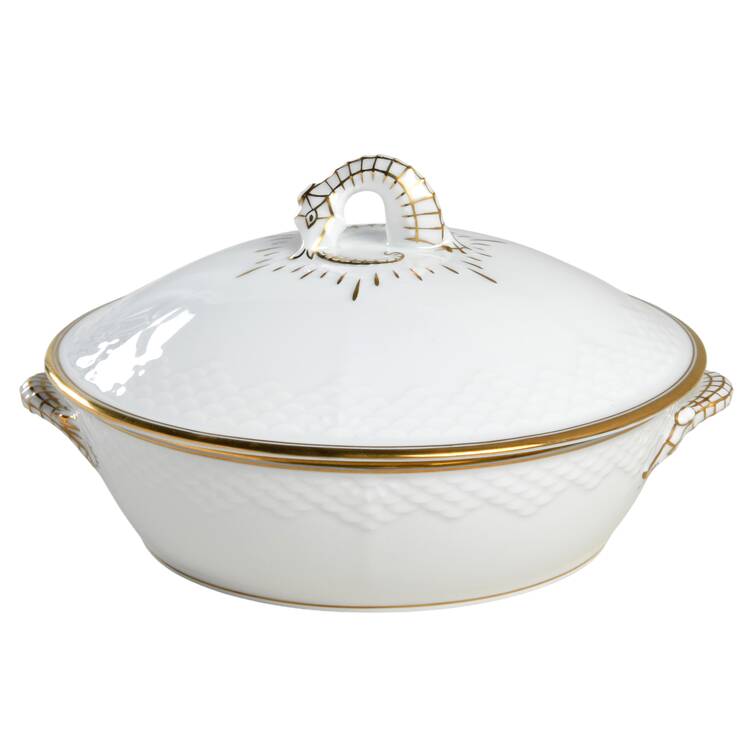 Akjaer (White Background) Mini Round Covered Vegetable