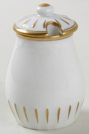 Akjaer (White Background) Mustard Jar & Lid