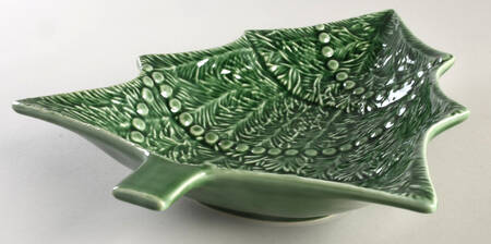 Holly (Christmas Holly) Large Tree Shaped Dish by Bordallo Pinheiro
