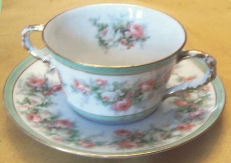 BOG54 Flat Cream Soup Bowl & Saucer Set