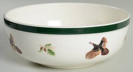 Wild Turkey 9" Round Vegetable Bowl