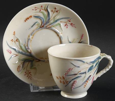 Grass Footed Cup & Saucer Set