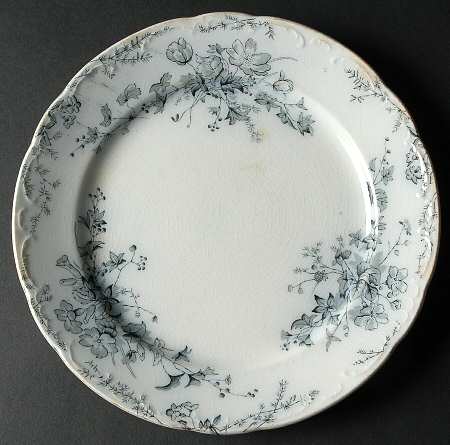Anemone (Gold Trim) Luncheon Plate