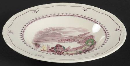 Early American Scenes Mulberry (Multicolor) Rim Soup Bowl
