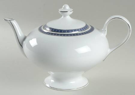 Athena Platinum Navy Teapot & Lid