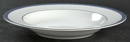 Athena Platinum Navy Rim Soup Bowl