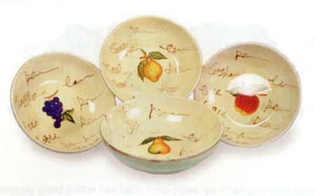 Fruit Writing 8" Individual Pasta Bowl