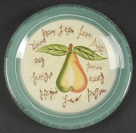 Fruit Writing Salad Plate