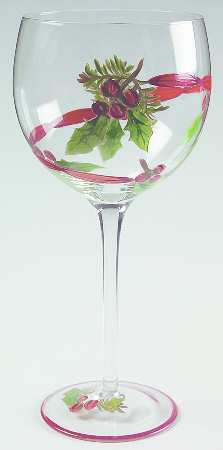 Festive Ribbon 14 Oz Glassware Goblet