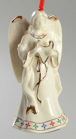 Holly (Gold Trim) Angel Musical Ornament