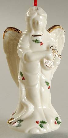 Holly (Gold Trim) Angel Ornament